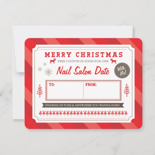 Kundenspezifischer Feriengeschenk-Kupon durch Einladung (Vorderseite)