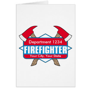 Kundenspezifischer Feuerwehrmann mit Äxten