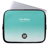 Kundenspezifischer Firmenname, Job, Logo-Farbverla Laptopschutzhülle (Vorderseite)