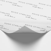 Kundenspezifischer Firmenname mit Liebe-Script Geschenkpapier (Ecke)