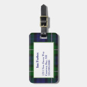 Kundenspezifischer Forbes Tartan-karierter Gepäckanhänger (Vorderseite vertikal)