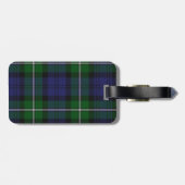 Kundenspezifischer Forbes Tartan-karierter Gepäckanhänger (Rückseite horizontal)