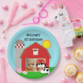 Kundenspezifischer Foto-Bauernhof-alles- Gute zum Pappteller (Party)