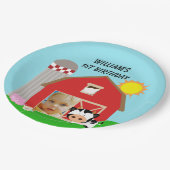 Kundenspezifischer Foto-Bauernhof-alles- Gute zum Pappteller (Schrägansicht)