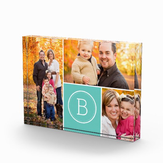 Kundenspezifischer Foto-Block des Monogramm-3 Fotoblock (Rechts)