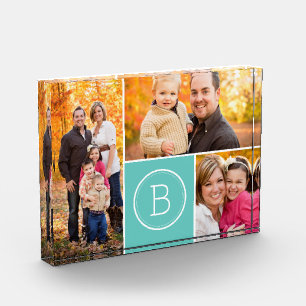 Kundenspezifischer Foto-Block des Monogramm-3 Fotoblock