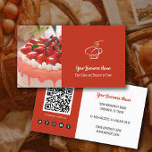 Kundenspezifischer Foto Cake Bakery Shop QR Code Visitenkarte