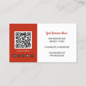 Kundenspezifischer Foto Cake Bakery Shop QR Code Visitenkarte (Rückseite)