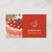 Kundenspezifischer Foto Cake Bakery Shop QR Code Visitenkarte (Vorderseite)