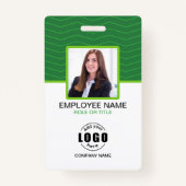 Kundenspezifischer Foto Corporate Employee QR Code Ausweis (Vorderseite)