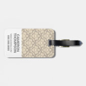 Kundenspezifischer Foto-Damast 2 Gepäckanhänger (Rückseite horizontal)