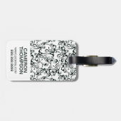 Kundenspezifischer Foto-Damast Gepäckanhänger (Rückseite horizontal)