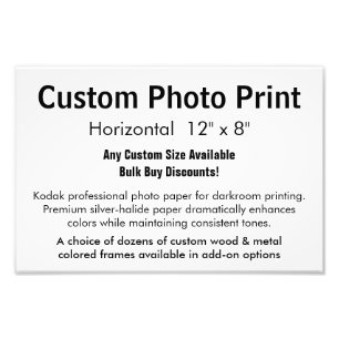 Kundenspezifischer Foto-Druck - horizontales 12" x Fotodruck