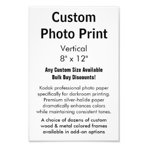 Kundenspezifischer Foto-Druck - Vertikale 8" X12 " Fotodruck