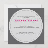 Kundenspezifischer Foto-Film-Abschluss Einladung (Rückseite)