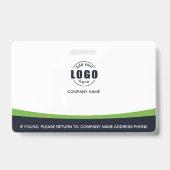 Kundenspezifischer Foto-Logo QR-Code Mitarbeiter G Ausweis (Rückseite)