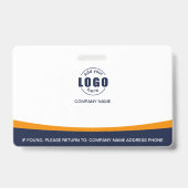 Kundenspezifischer Foto-Logo QR-Code Mitarbeiter G Ausweis (Rückseite)