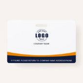 Kundenspezifischer Foto-Logo QR-Code Mitarbeiter G Ausweis (Rückseite)