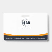 Kundenspezifischer Foto-Logo QR-Code Mitarbeiter i Ausweis (Rückseite)