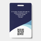 Kundenspezifischer Foto QR-Code für Firmenmitarbei Ausweis (Back)
