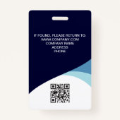 Kundenspezifischer Foto QR-Code für Firmenmitarbei Ausweis (Rückseite)