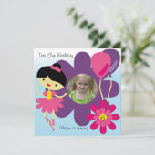 Kundenspezifischer Foto-schwarzes Einladung (Stehend Vorderseite)