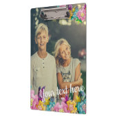 Kundenspezifischer Foto-Text-lebhafte Blumen und Klemmbrett (Links)