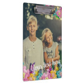 Kundenspezifischer Foto-Text-lebhafte Blumen und Klemmbrett (Rechts)