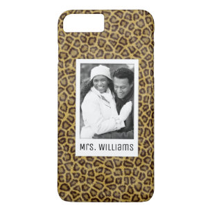 Kundenspezifischer Foto-u. Namen-Leopard-Pelz Case-Mate iPhone Hülle