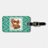 Kundenspezifischer Foto-Zickzack-gestreifter Gepäckanhänger (Vorderseite horizontal)