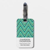 Kundenspezifischer Foto-Zickzack-gestreifter Gepäckanhänger (Rückseite vertikal)