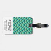 Kundenspezifischer Foto-Zickzack-gestreifter Gepäckanhänger (Rückseite horizontal)