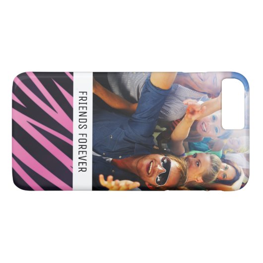 Kundenspezifischer Fotou. Textrosa Case-Mate iPhone Hülle (Rückseite (Horizontal))