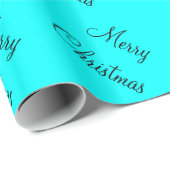 Kundenspezifischer frohe Weihnacht-cyan-blauer Geschenkpapier (Rolleneckpunkt)