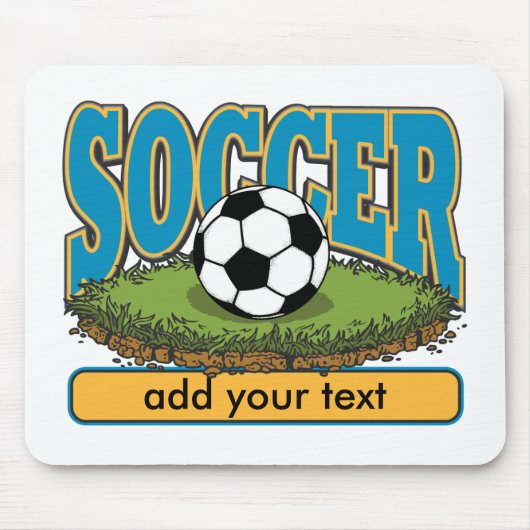 Kundenspezifischer Fußball addiert Text Mousepad (Vorne)
