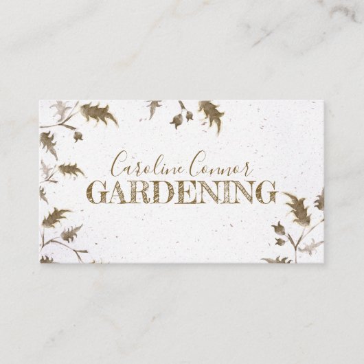 Kundenspezifischer Gartendesign und Installationss Visitenkarte (Vorderseite)