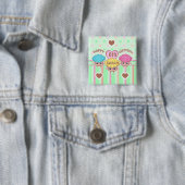 Kundenspezifischer Geburtstag-Mädchen Kawaii Button (Beispiel)