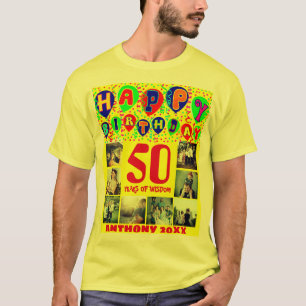 Kundenspezifischer Geburtstag nach Jahr Foto T-Shirt