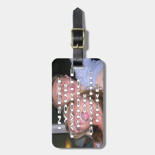 Kundenspezifischer Gepäckanhänger mit Ihrer (Vorderseite vertikal)