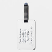 Kundenspezifischer Gepäckumbau des ZAHNARZT-Spaßes Gepäckanhänger (Rückseite vertikal)