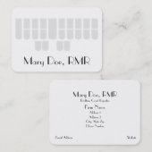 Kundenspezifischer Gerichtsschreiber graue Steno Visitenkarte (Vorne/Hinten)