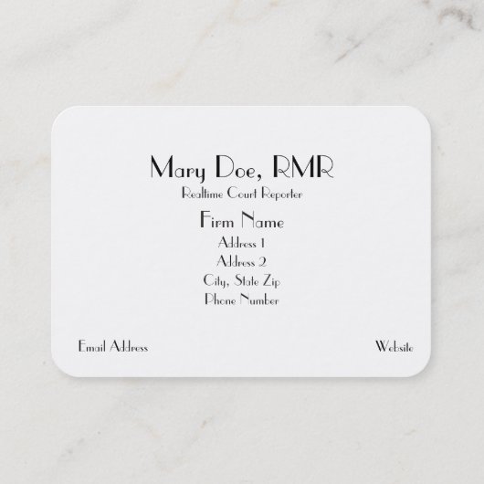 Kundenspezifischer Gerichtsschreiber graue Steno Visitenkarte (Rückseite)