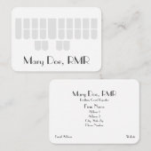 Kundenspezifischer Gerichtsschreiber graue Steno Visitenkarte (Vorne/Hinten)