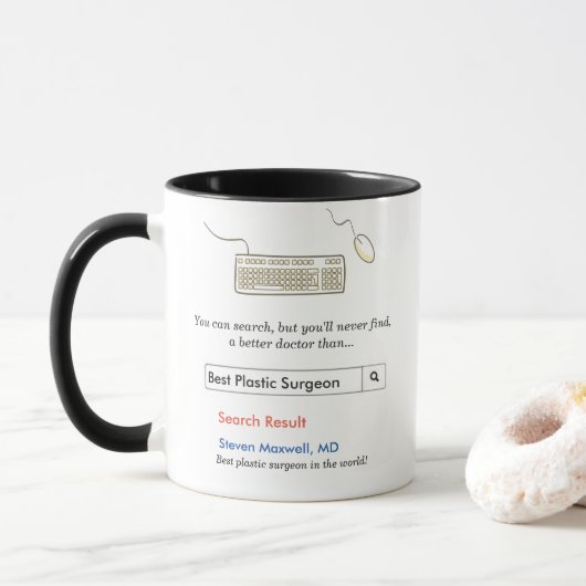Kundenspezifischer Geschenk-plastischer Chirurg Tasse (Mit Donut)