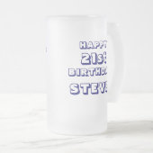 Kundenspezifischer glücklicher 21. mattglas bierglas (VorderseiteRechts)
