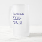 Kundenspezifischer glücklicher 21. mattglas bierglas (Vorderseite Links)