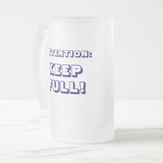 Kundenspezifischer glücklicher 21. mattglas bierglas (Vorderseite Links)