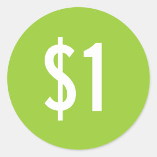 Kundenspezifischer grüner Preis-Aufkleber Runder Aufkleber