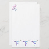 kundenspezifischer Gymnast stationär Briefpapier (Vorne/Hinten)