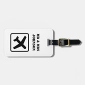 Kundenspezifischer Herr und Frau Gepäckanhänger (Vorderseite horizontal)